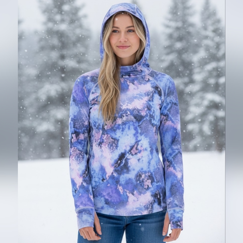 BlackStrap Women's Cloud Chaser Hooded Lightweight Base Layer UPF 50+ Size XS